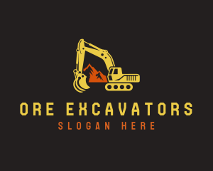 Mountain Excavator Machinery logo design