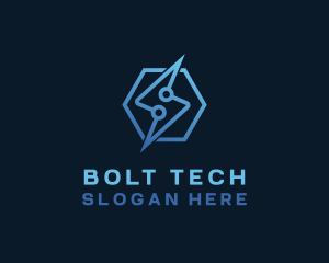 Bolt Tech Circuit logo design