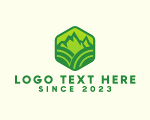 Mountain - Hexagon Mountain Farm logo design