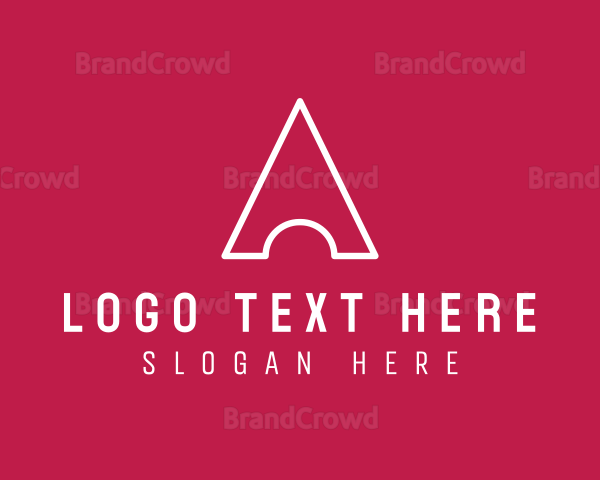 Modern Triangular Letter A Logo