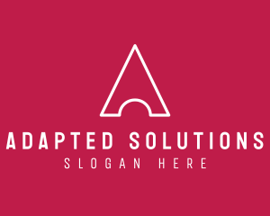 Modern Triangular Letter A logo design