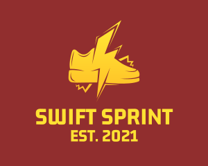 Lightning Bolt Sneakers logo design