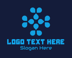 Flower - Blue Tech Company logo design