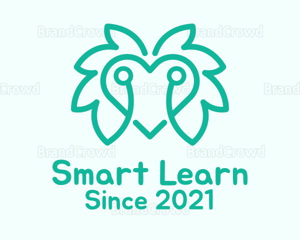 Green Organic Heart Logo