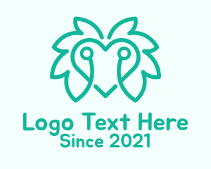 Eco - Green Organic Heart logo design