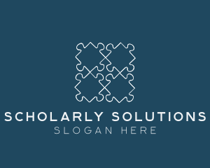 Academics - Jigsaw Puzzle Piece logo design