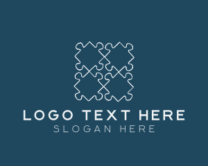 Solving - Jigsaw Puzzle Piece logo design