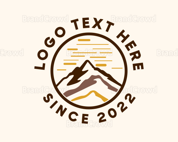 Outdoor Mountain Emblem Logo