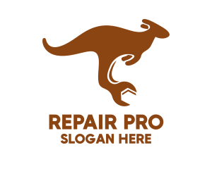 Fix - Mechanical Fix Kangaroo logo design