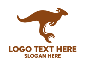 Tool Library - Mechanical Fix Kangaroo logo design