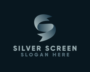 Silver Ribbon Letter S logo design