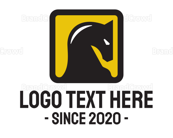 Yellow Square Horse Logo