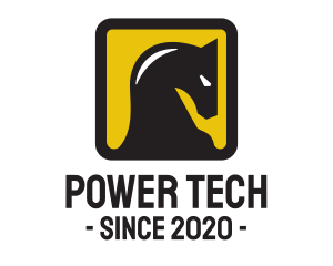 Steed - Yellow Square Horse logo design
