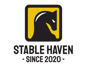 Horse - Yellow Square Horse logo design