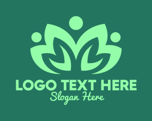 Vegetarian - Green Eco Community logo design