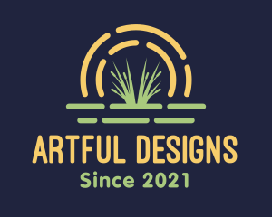 Wild Grass Sunset logo design