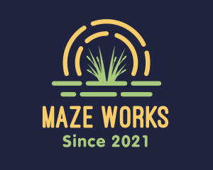 Wild Grass Sunset logo design