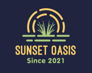 Wild Grass Sunset logo design