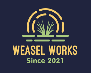 Wild Grass Sunset logo design