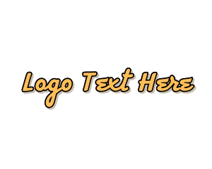 Retro Yellow Wordmark Logo