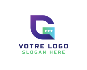 Discord - Messaging Chat Letter G logo design