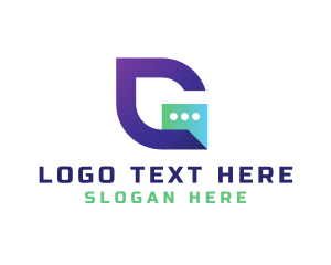 Message - Messaging Chat Letter G logo design