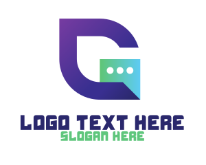 Discord - Abstract Chat Letter G logo design