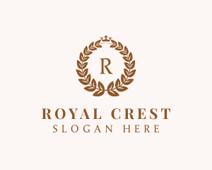 Royal Crest Wreath logo design