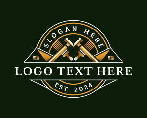 Hammer - Hammer Roof Paintbrush logo design