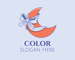 Crescent Moon Ribbon Logo