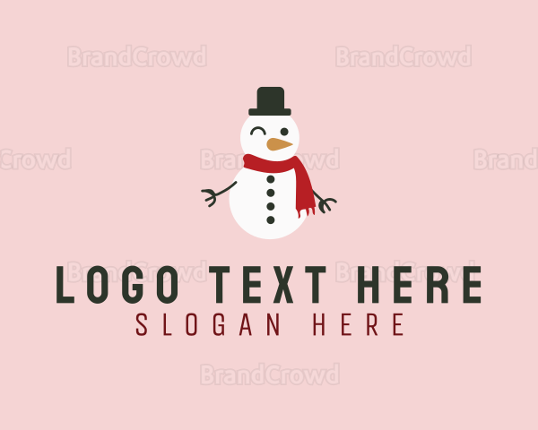 Christmas Cute Snowman Logo