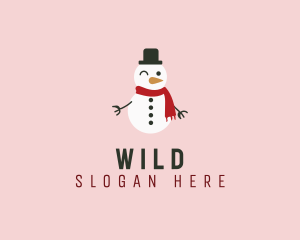 Christmas Cute Snowman Logo