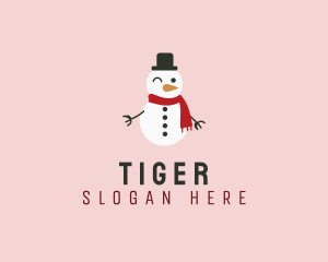Festival - Christmas Cute Snowman logo design