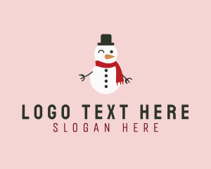 Cute - Christmas Cute Snowman logo design