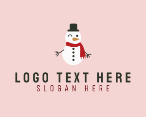 Christmas Cute Snowman Logo