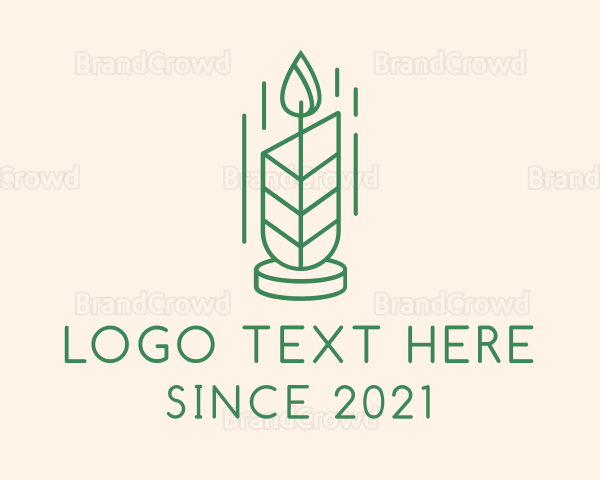 Organic Leaf Candle Logo