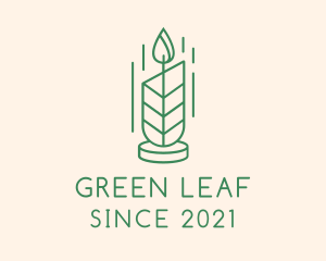 Leaf - Organic Leaf Candle logo design