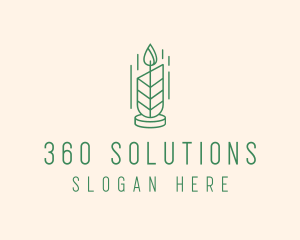 Organic Wax Candle  logo design