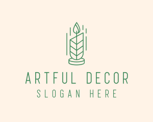 Organic Wax Candle  logo design