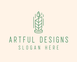 Organic Wax Candle  logo design