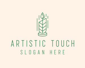 Organic Wax Candle  logo design