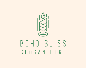 Organic Wax Candle  logo design