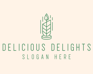 Organic Wax Candle  logo design