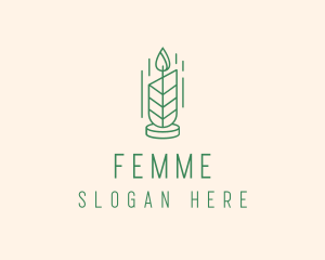 Organic Wax Candle  logo design