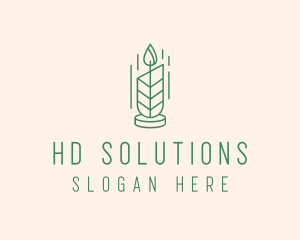 Organic Wax Candle  logo design