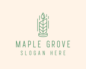 Organic Wax Candle  logo design