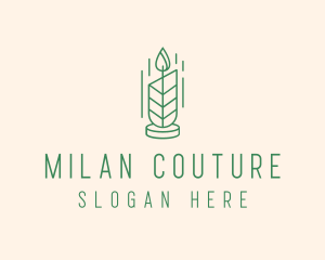 Organic Wax Candle  logo design