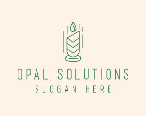 Organic Wax Candle  logo design