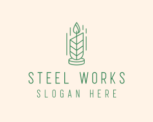 Organic Wax Candle  logo design