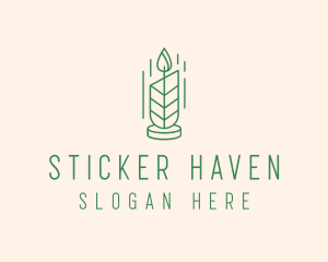 Organic Wax Candle  logo design